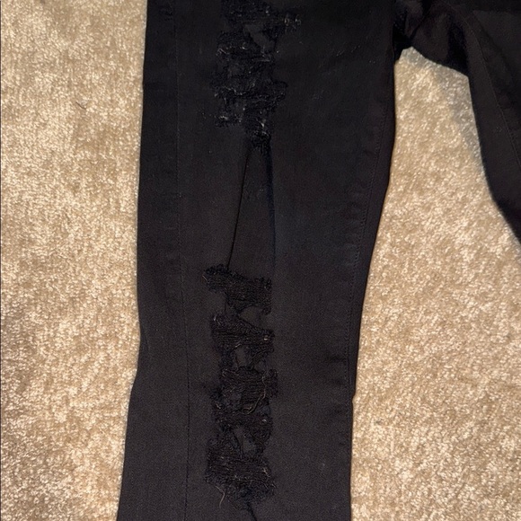 Frame Denim Distressed Black Skinny Jeans - size 26. B4 - Picture 2 of 7